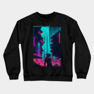 Neon Cyberpunk City Crewneck Sweatshirt